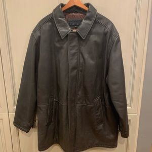 Perry Ellie’s portfolio genuine leather coat